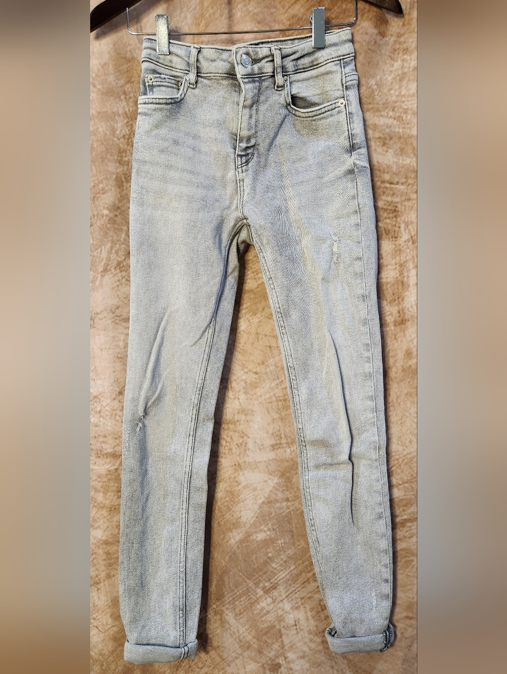 ZARA Light Wash Distressed Skinny Jeans – Size US 2 (EU 34) - Picture 2 of 10